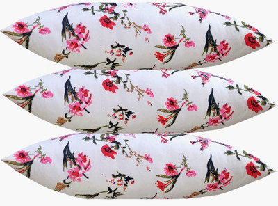 Swikon star Microfibre Floral Sleeping Pillow Pack of 3(White)