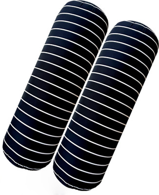 Swikon star Microfibre Geometric Bolster Pack of 2(Black)