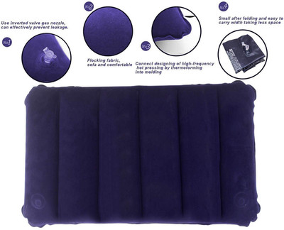 Trendzino Air Solid Travel Pillow Pack of 1(Blue)