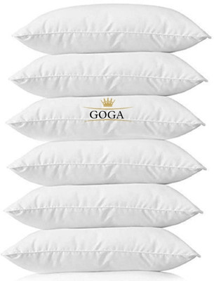 GOGA LUXURY Cotton Solid Sleeping Pillow Pack of 6(White)