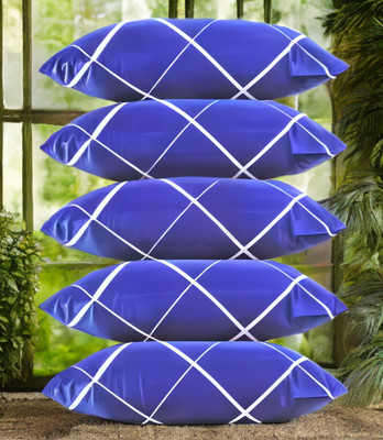 YPOLOIPO Polyester Fibre Sleeping Pillow Pack of 5 Solid LUXURY(Blue)