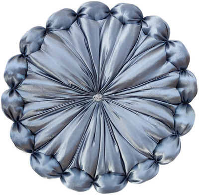 RACCOON Microfibre Solid Cushion Pack of 1(Silver)