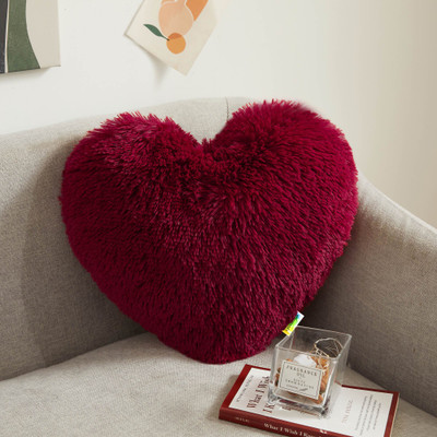 Cyuteenuts Decorative pillows Microfibre Solid Cushion Pack of 1(Red)