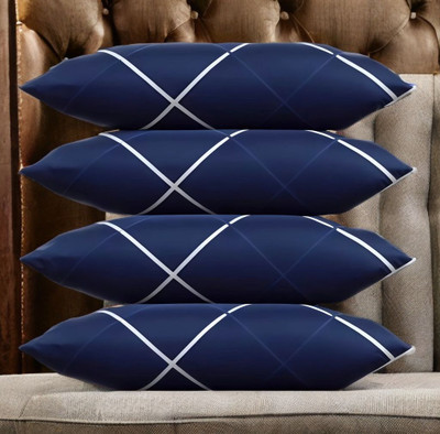 Urmila Creation Microfibre Sleeping Pillow Pack of 4 Solid LUXURY(Blue)