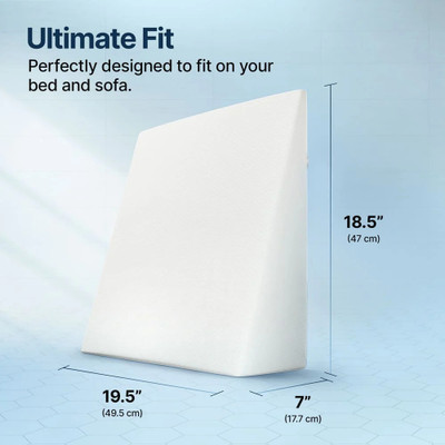 LA VERNE WEDGE Memory Foam Geometric Orthopaedic Pillow Pack of 1(Off White)