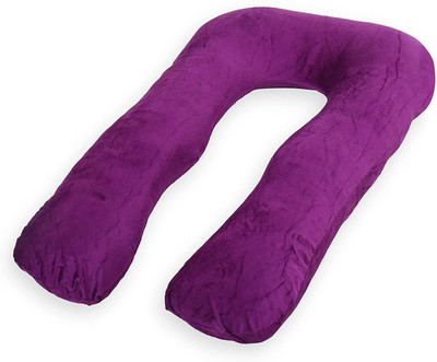 AMCATON ultra soft u shaped pillow Microfibre, Polyester Fibre Solid Pregnancy Pillow Pack of 1(purpal)
