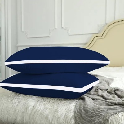 ADBENI HOME Microfibre Solid Sleeping Pillow Pack of 2(Navy Blue)