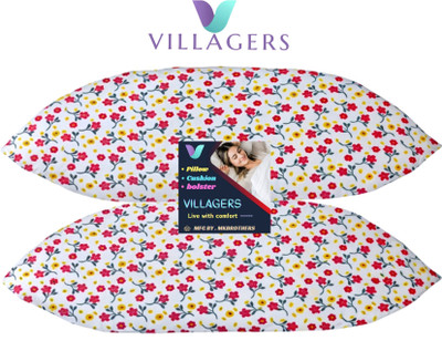 VILLAGERS LUXURY Microfibre Abstract Sleeping Pillow Pack of 2(Multicolor)