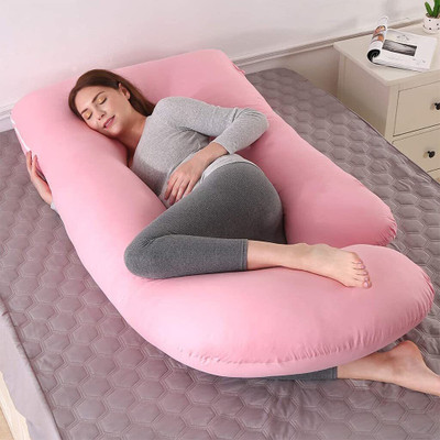 SIROKI BOND Microfibre Pregnancy Pillow Pack of 1 Solid(Baby Pink)