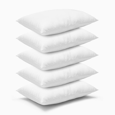 Mojo PILLOW Polyester Fibre Solid Sleeping Pillow Pack of 5(White)