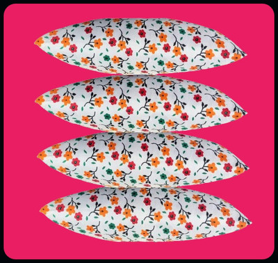Urmila Creation Microfibre Floral Sleeping Pillow Pack of 4(Multicolor)