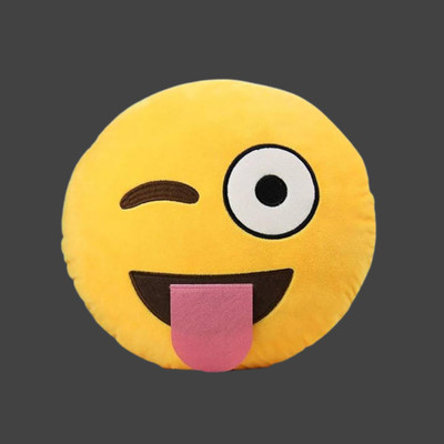 CLOUDNAP Microfibre Smiley Floor Cushion Pack of 1(Yellow)