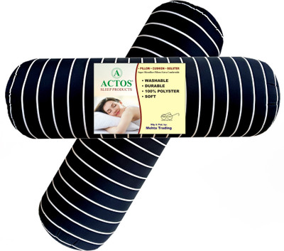 ACTOS Microfibre Geometric Bolster Pack of 2(Black)