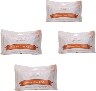 homerz Polyester Fibre Solid Sleeping Pillow Pack of 4(White)