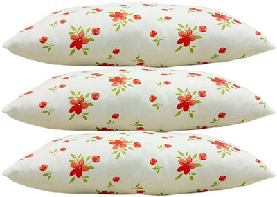 PALVIT Microfibre Abstract Sleeping Pillow Pack of 3(Orange)