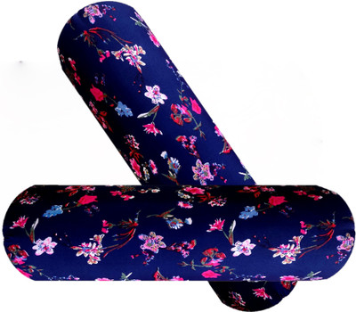 Swikon star Microbeads Floral Sleeping Pillow Pack of 2(Blue)