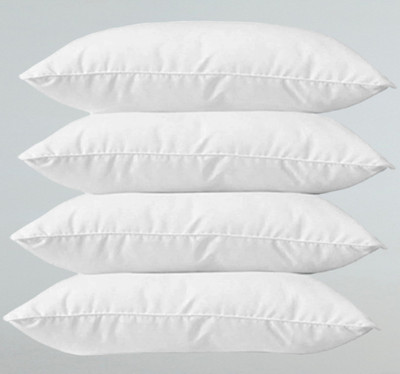 STOMIA Pack Of 4 pillows Polyester Fibre Solid Sleeping Pillow Pack of 4(White)