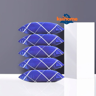 kuihome Polyester Fibre Sleeping Pillow Pack of 5 Solid LUXURY(Blue)