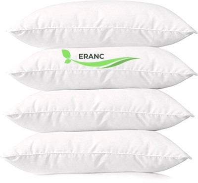 ERANC Cotton Sleeping Pillow Pack of 4 Solid LUXURY(White)