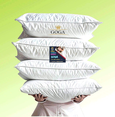 GOGA Cotton Sleeping Pillow Pack of 4 Solid LUXURY(White)