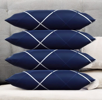 Urmila Creation Polyester Fibre Sleeping Pillow Pack of 4 Solid LUXURY(Blue)