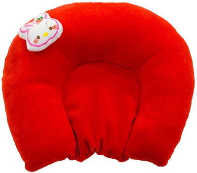 LittleTrove Mustard Seeds Solid Baby Pillow Pack of 1(Red)
