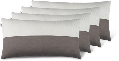 Wakefit Polyester Fibre Solid Sleeping Pillow Pack of 4(White, Grey)