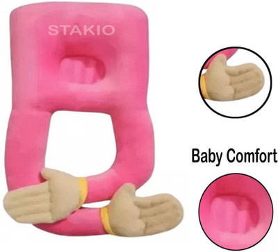 Stakio Microfibre Baby Pillow Pack of 1 Solid(Pink)