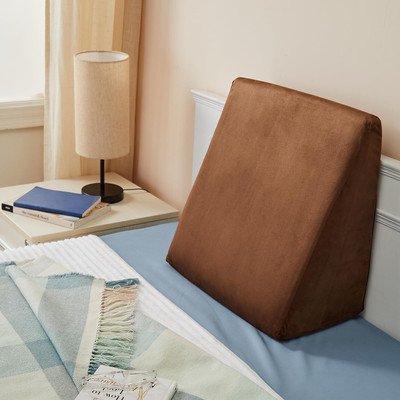 HOMESO Premium Orthopedic Memory Foam Wedge Pillow Memory Foam Solid Orthopaedic Pillow Pack of 1(Brown)