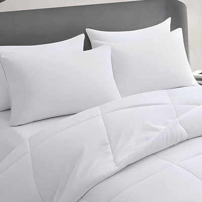 YPOLOIPO LUXURY Microfibre Solid Sleeping Pillow Pack of 4(White)