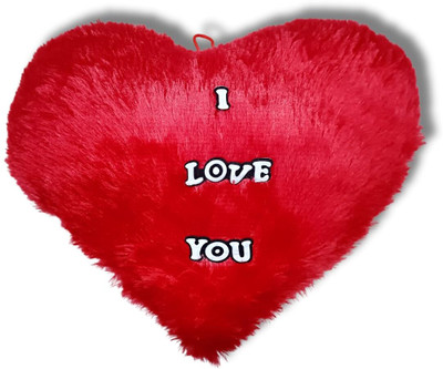 MEEJU Cushion heart Polyester Fibre Solid Cushion Pack of 1(Red)