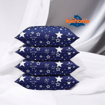 kuihome Microfibre Sleeping Pillow Pack of 4 Floral SOFT(Blue)