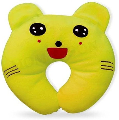Little Miracles Polyester Fibre Animals Baby Pillow Pack of 1(Lemon)