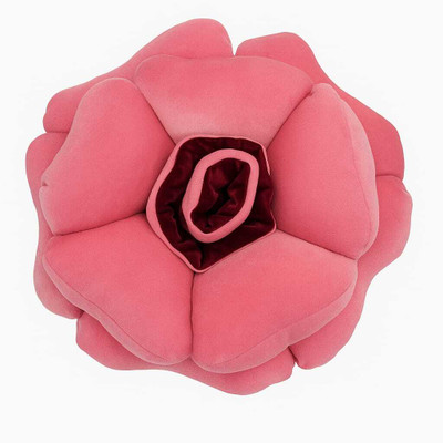 VISHAL TRADER Microfibre Cushion Pack of 1 Floral Flower Collection(Pink)