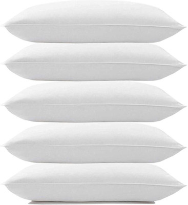 CATHROL Microfibre Sleeping Pillow Pack of 5 Solid(White 5)
