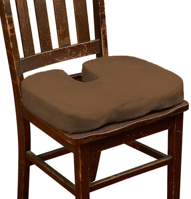 PUMPUM Memory Foam Solid Chair Pad Pack of 1(Brown)