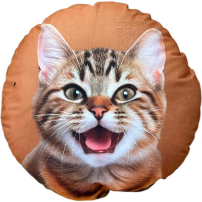 DEDOR Cotton Cushion Pack of 1 Animals(cat)