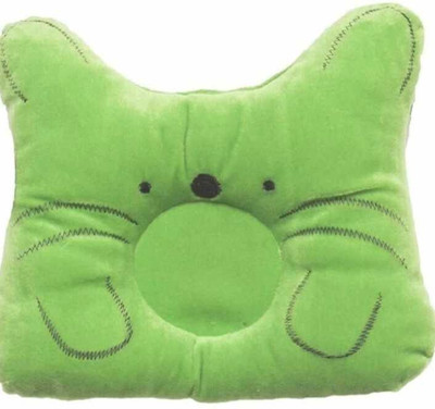 BABYCOOL Cotton Baby Pillow Pack of 1 Smiley DESIGN SQUARE SHAPE BABY PILLOW(Green)
