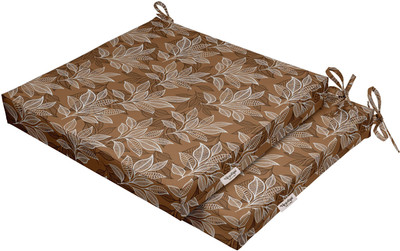 Vargottam Foam Nature Chair Pad Pack of 2(Tawny Brown)