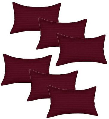 Relaxfeel Microfibre Solid Sleeping Pillow Pack of 6(20x30maroon)