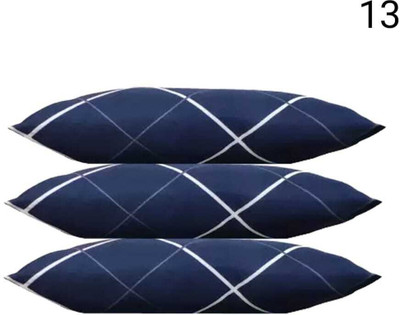 STOMIA STOMIA LUXURY SOFT PILLOW Polyester Fibre Solid Sleeping Pillow Pack of 3(Blue)