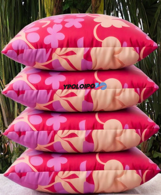 LIPONOS LUXURY Microfibre Abstract Sleeping Pillow Pack of 4(Pink)