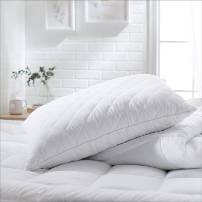 Dream Homme Down Alternative Luxury Quilted Microfibre Solid Sleeping Pillow Pack of 1(White)