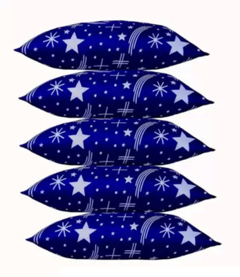 Navi collection Microfibre Abstract Sleeping Pillow Pack of 5(BLUE CHECK)