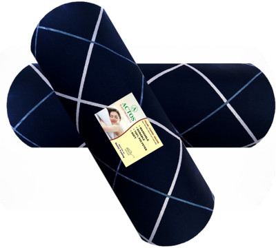 ACTOS Microfibre Geometric Bolster Pack of 2(Dark Blue)