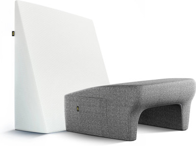 Frido Lap Desk Pillow & Wedge Cushion Combo Memory Foam Solid Body Pillow Pack of 2(Grey & White)