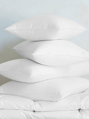 CATHROL Cotton Sleeping Pillow Pack of 4 Solid 004(White)