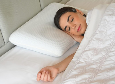 araami ORTHOPEDIC Memory Foam Bed Pillow Memory Foam Solid Sleeping Pillow Pack of 1(White)