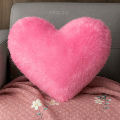 Stakio Microfibre Cushion Pack of 1 Solid(Baby pink)