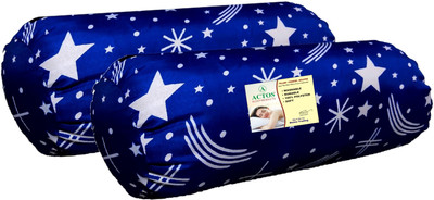 ACTOS Microfibre Geometric Bolster Pack of 2(BlueWhite7)